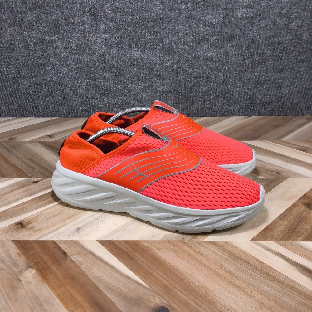 Hoka One One Ora Recovery Shoe Men's Size 11 Slip On Sneakers Orange Comfort